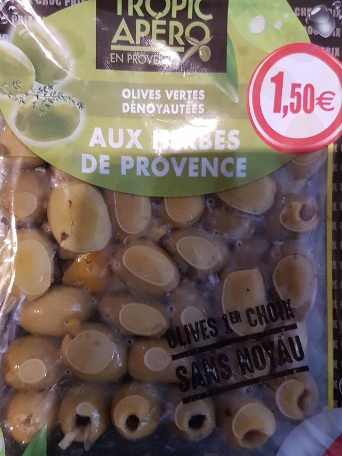 Tropic Apéro Olives vertes denoyautees aux herbes de Provence packshot