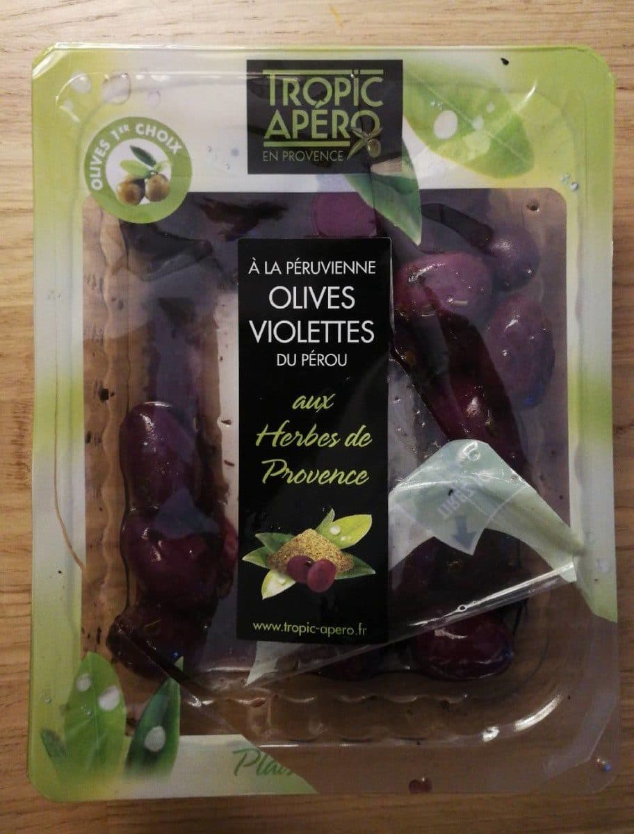 Open Food Facts Olives violettes du Perou aux herbes de Provence packshot