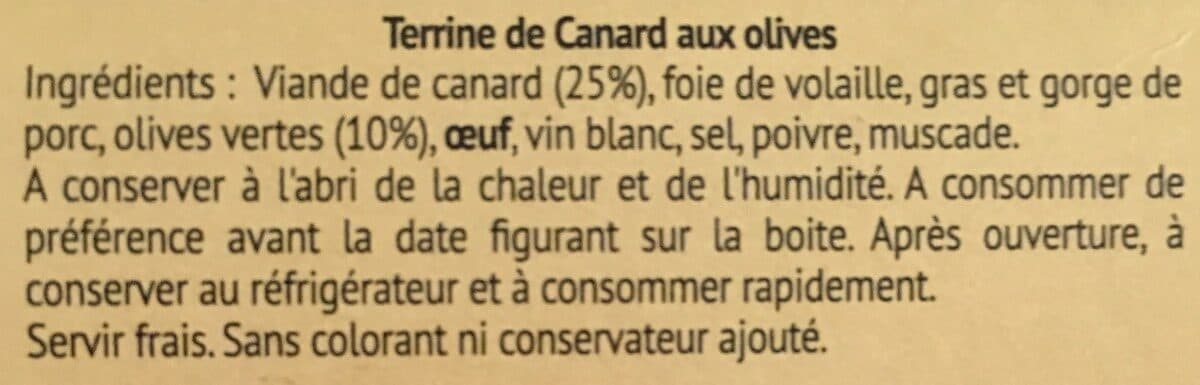 Ducs de Gascogne Canard aux olives terrines du sud packshot