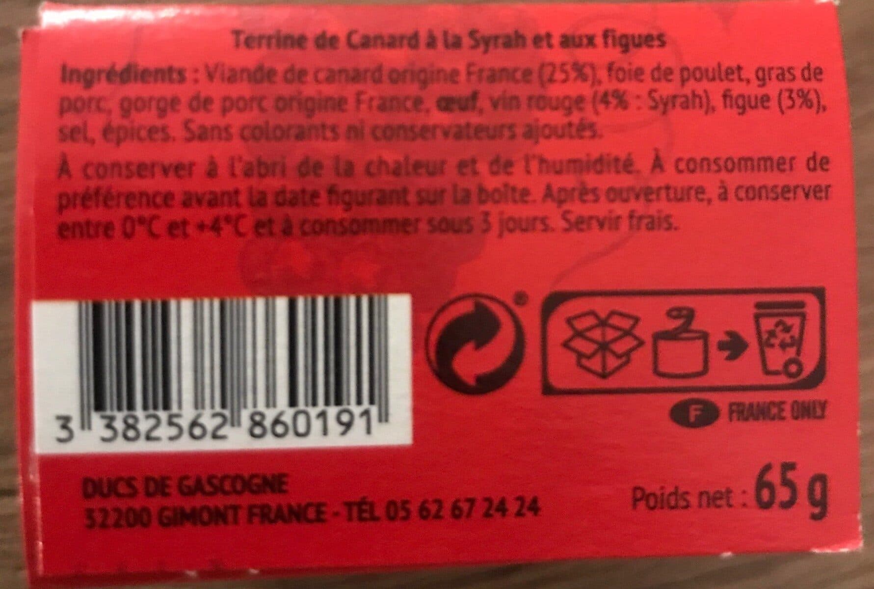 Ducs de Gascogne Terrine de canard packshot
