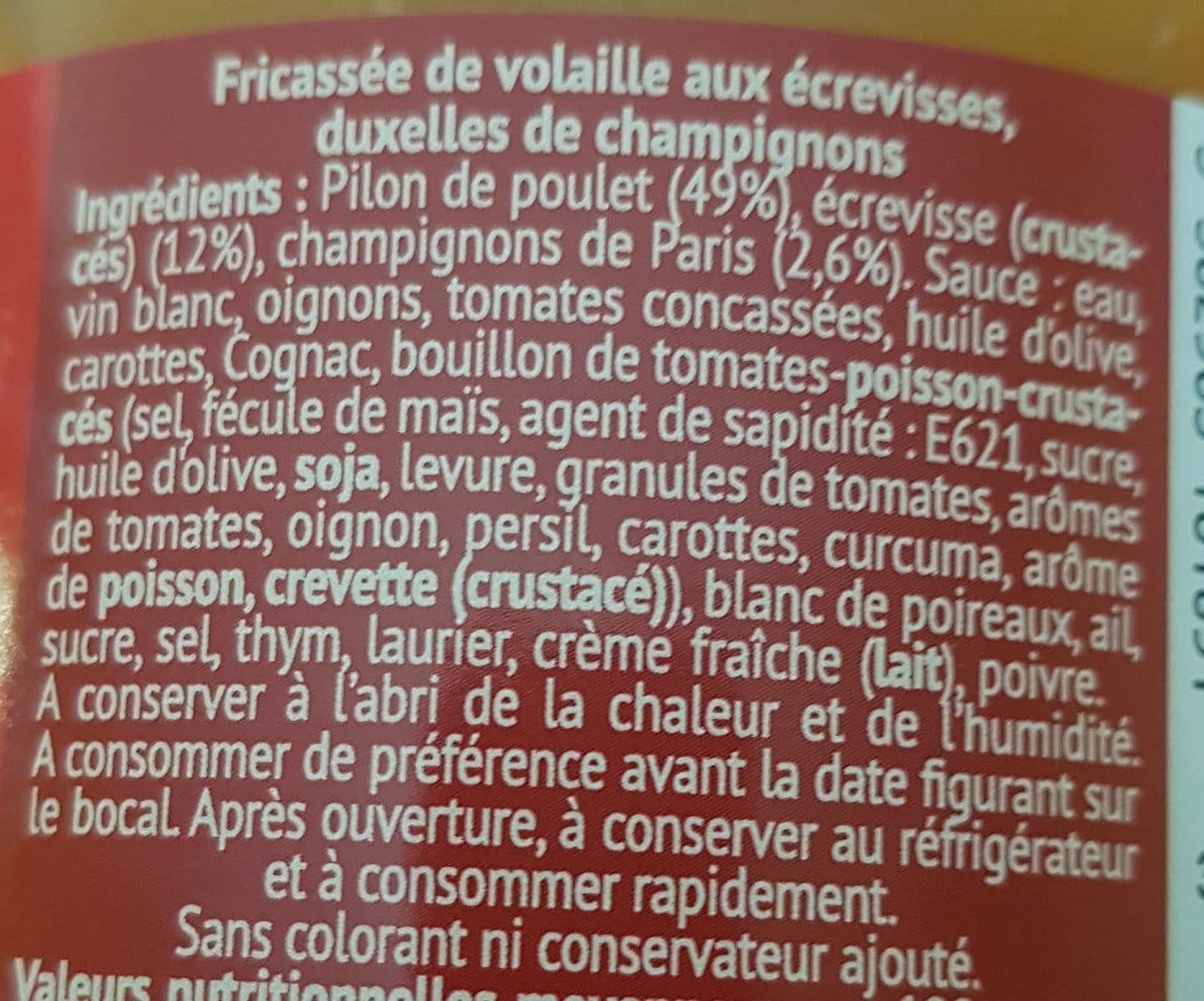 Ducs de Gascogne Fricassée de volaille aux écrevisses packshot