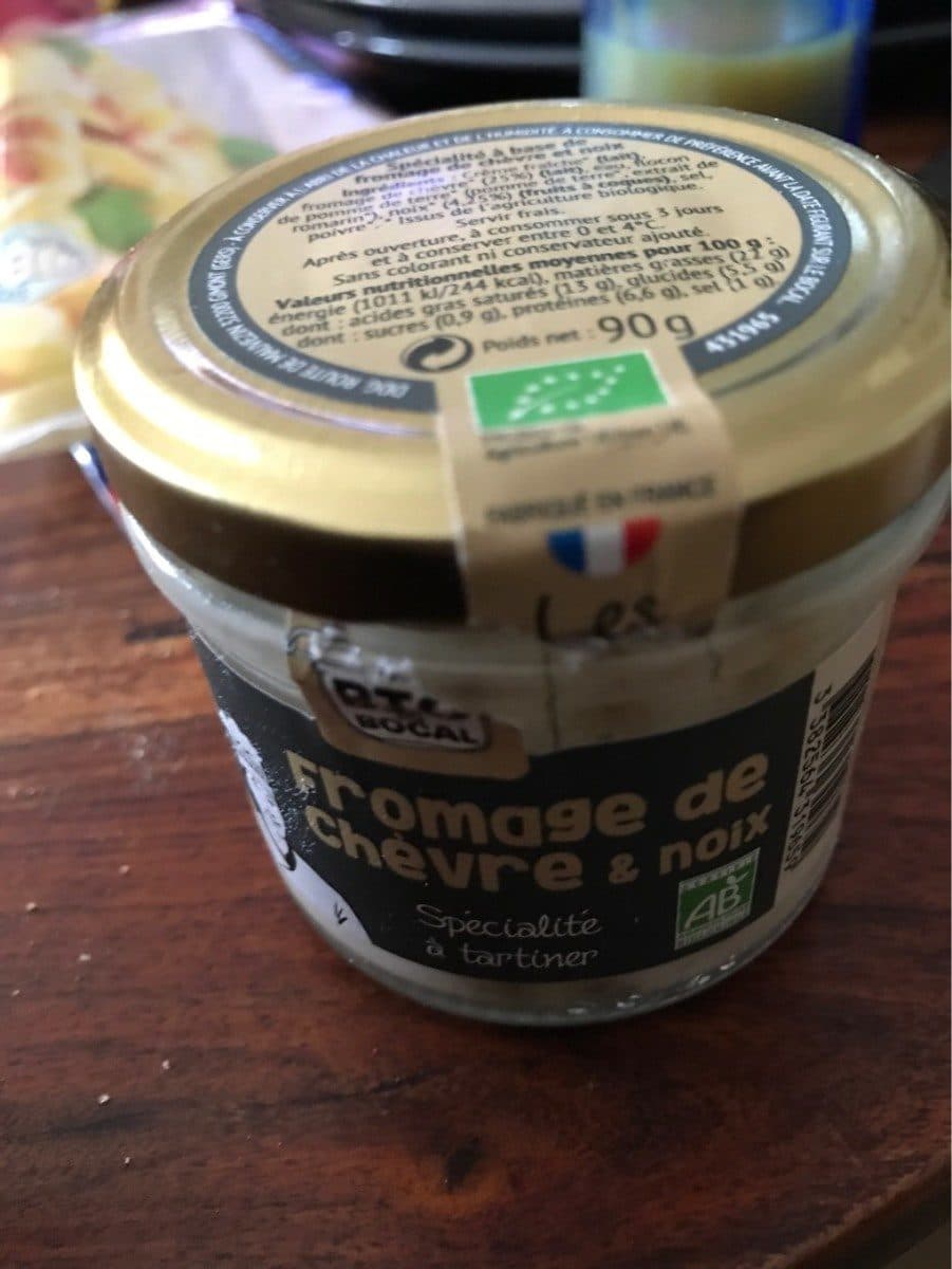 Les bio du bocal Fromage de chevre & noix packshot