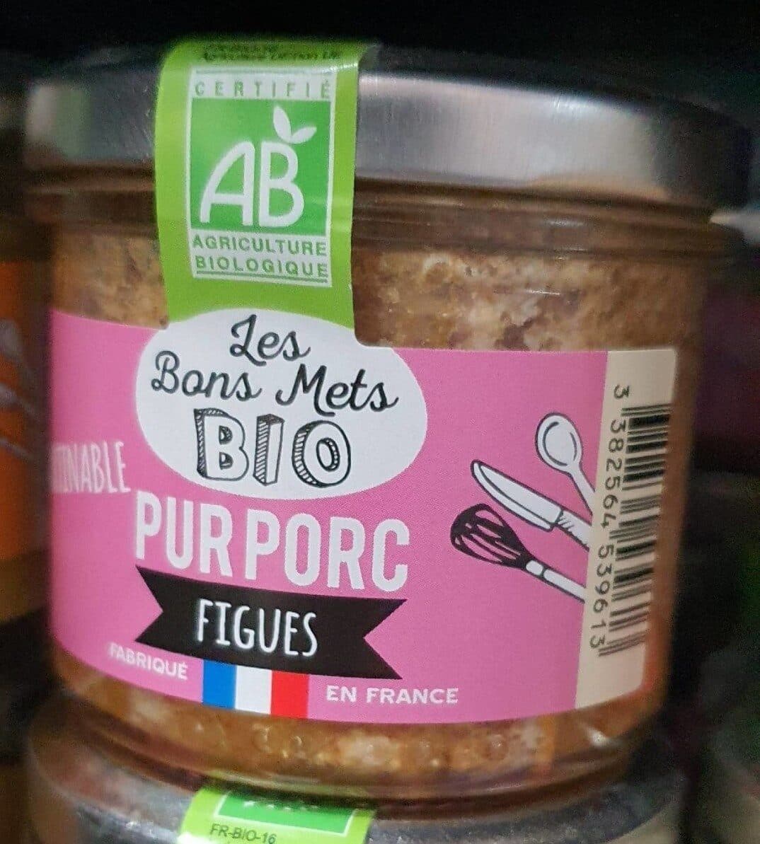 Open Food Facts Les bons mets bio tartinable pur porc figues packshot