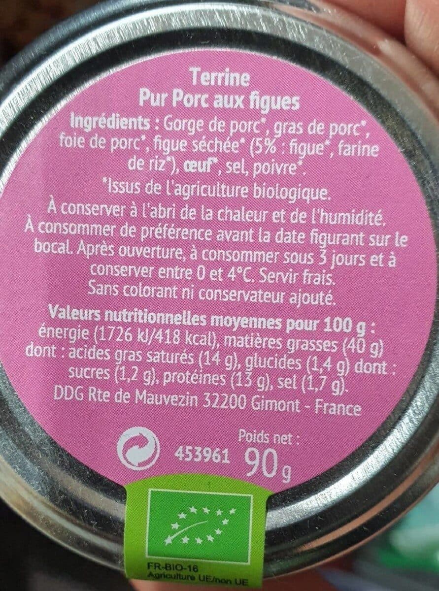 Open Food Facts Les bons mets bio tartinable pur porc figues packshot