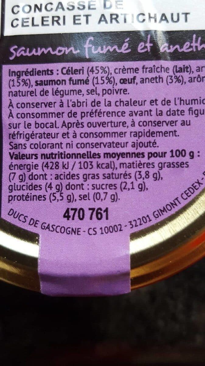 Ducs de Gascogne Cocasse de céleri et artichaut packshot