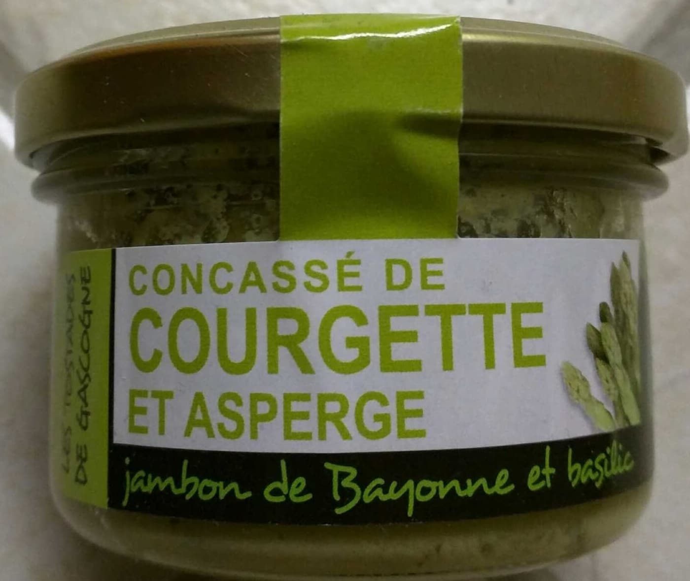 Ducs de Gascogne Concassé de Courgette et Asperge, Jambon de Bayonne et Basilic packshot