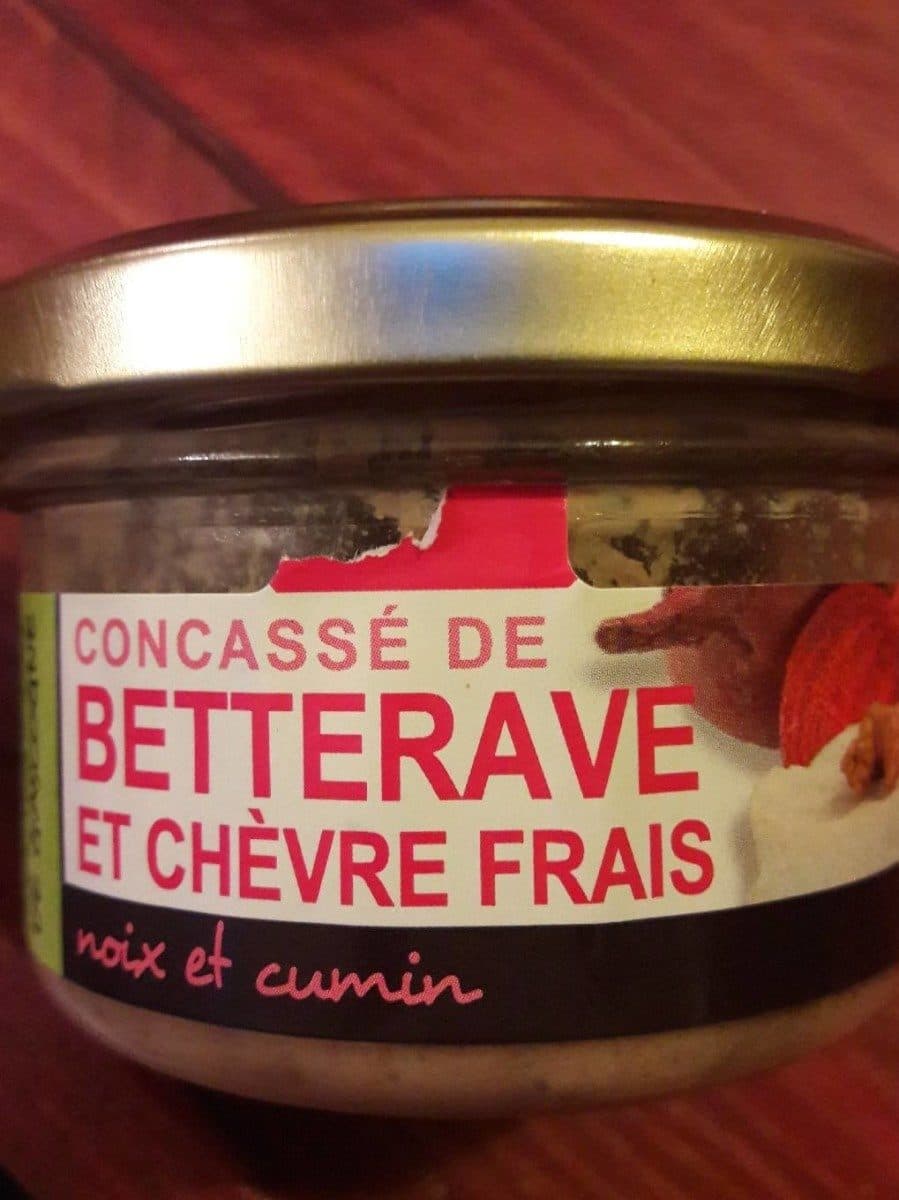 Open Food Facts Concassé de betterave et chèvre frais, noix et cumin packshot
