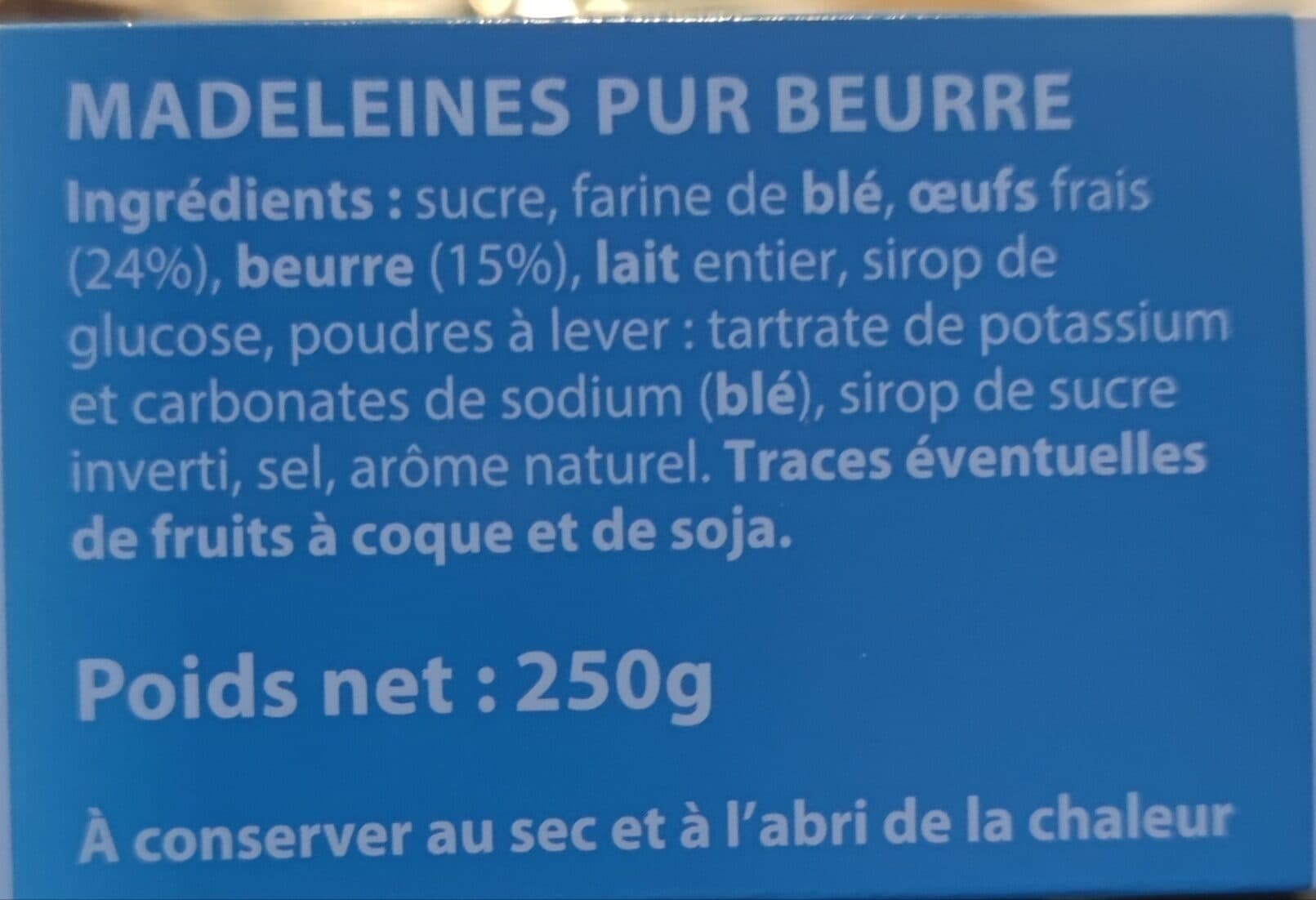 Biscuiterie Chenel Madeleines de Liverdun packshot