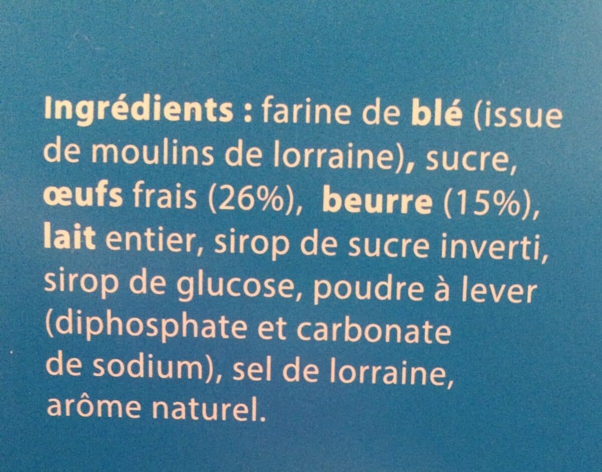 Biscuiterie Chenel Madeleines de liverdun packshot