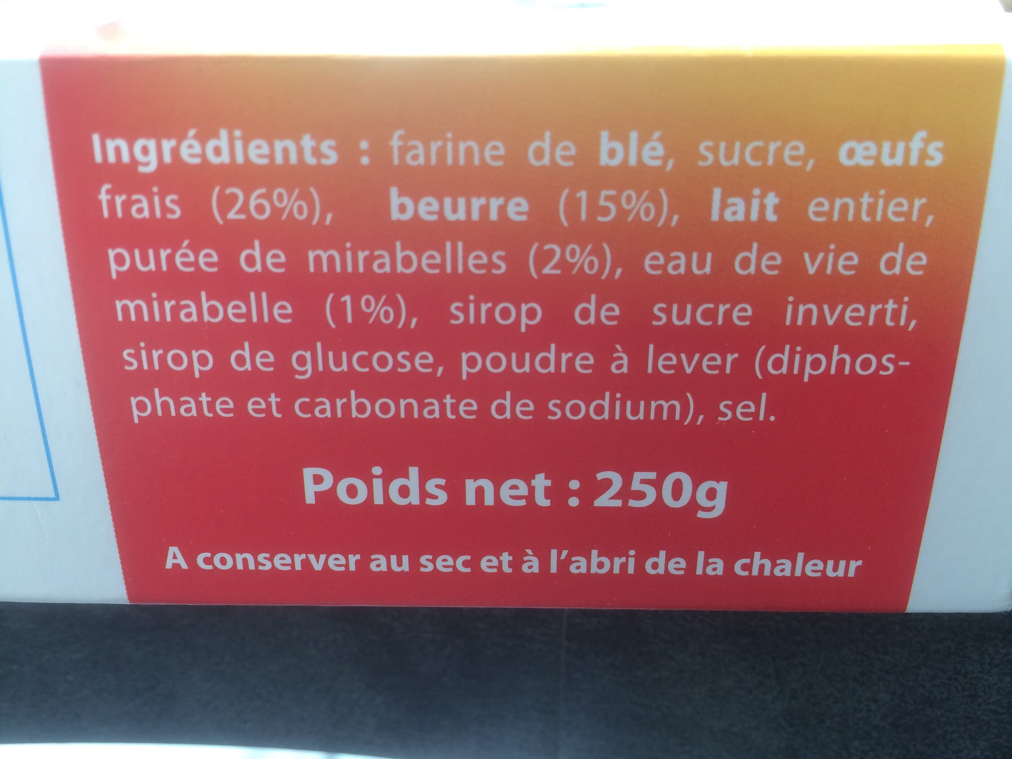 Biscuiterie Chenel Madeleines de Liverdun à la mirabelle packshot