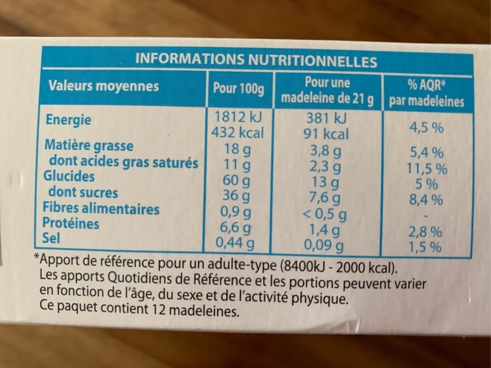 Biscuiterie Chenel Madeleines de Liverdun Bergamote packshot