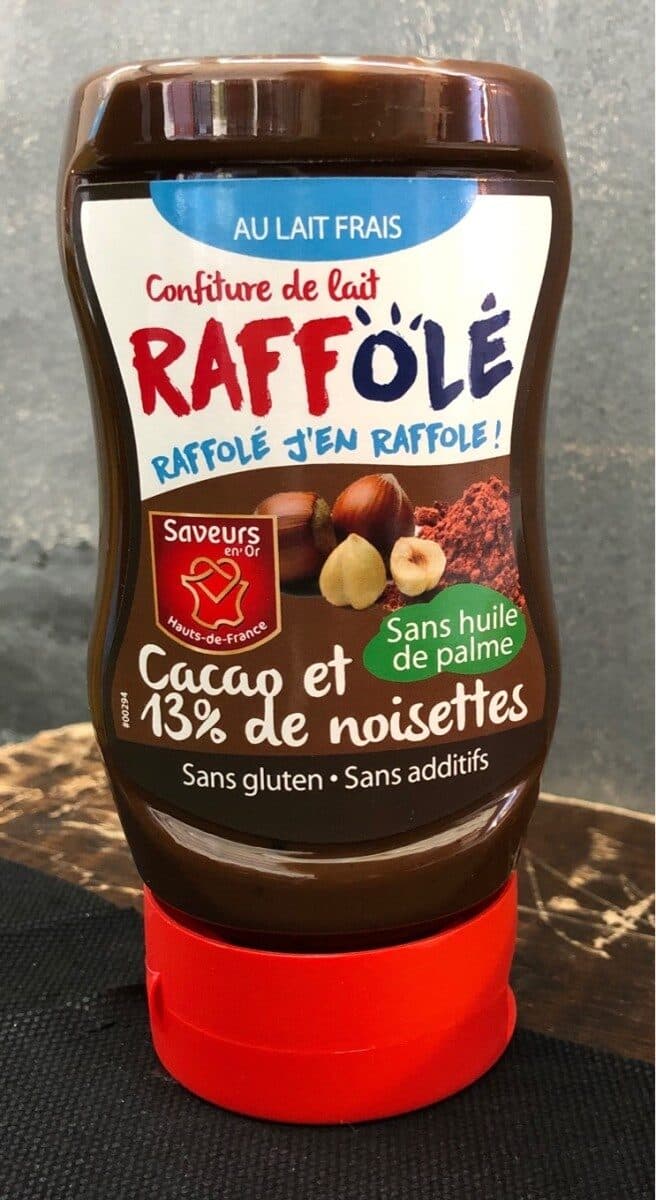 Raffolé Confiture de lait cacao et 13% de noisettes packshot