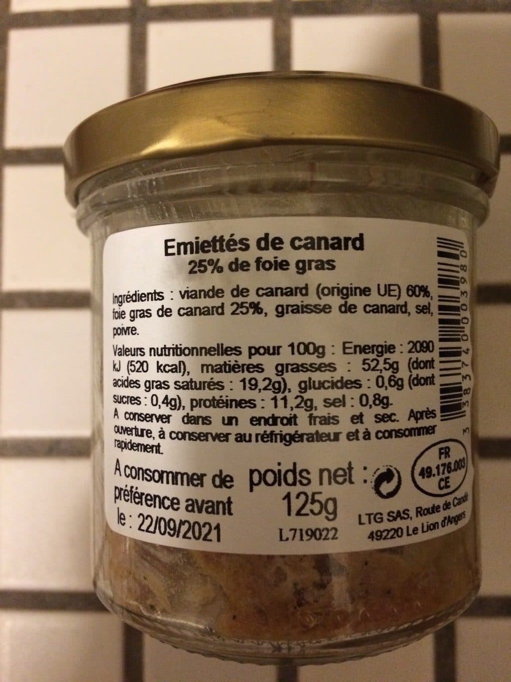 Les Treilles Gourmandes Emiettés de canard packshot