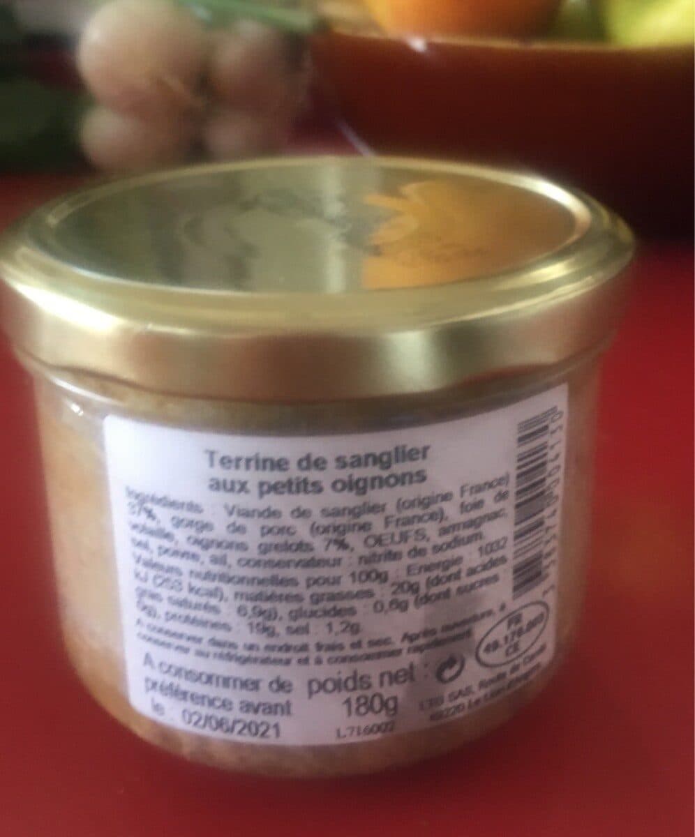 Open Food Facts Terrine de sanglier aux petits oignons packshot