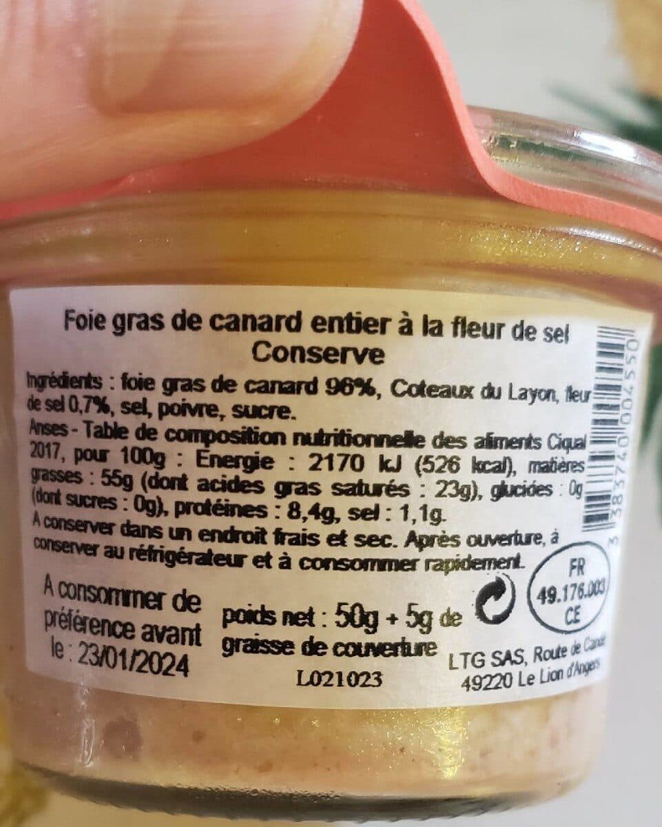 Les Treilles Gourmandes Foie gras de canard entier a la fleur de sel packshot