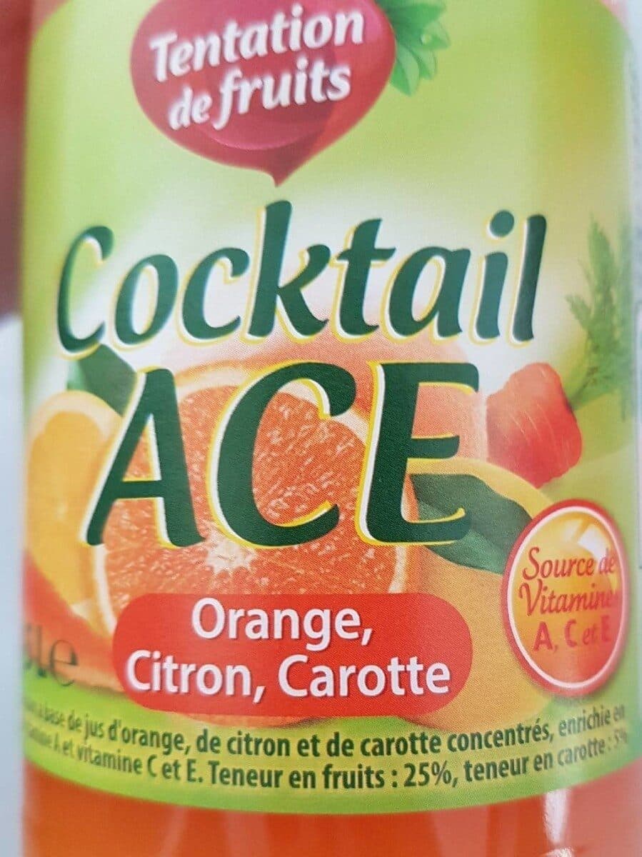 Tentation de Fruits Cocktail ACE / Orange - Citron - Carotte packshot