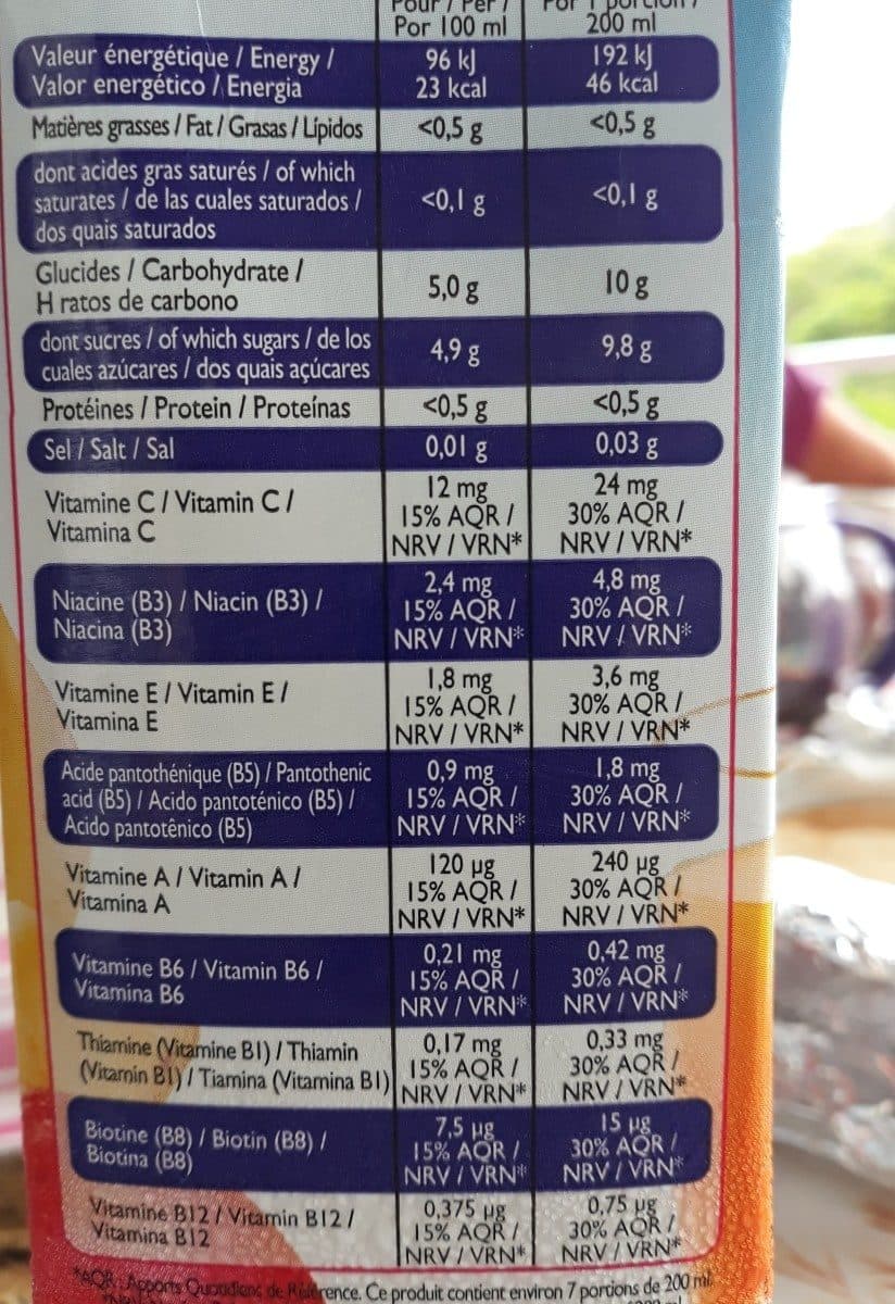 Leader Price Nectar Multivitaminé allégé 50 % packshot