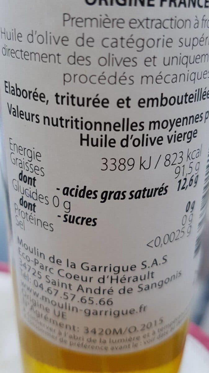 Open Food Facts Huile olive vierge extra packshot