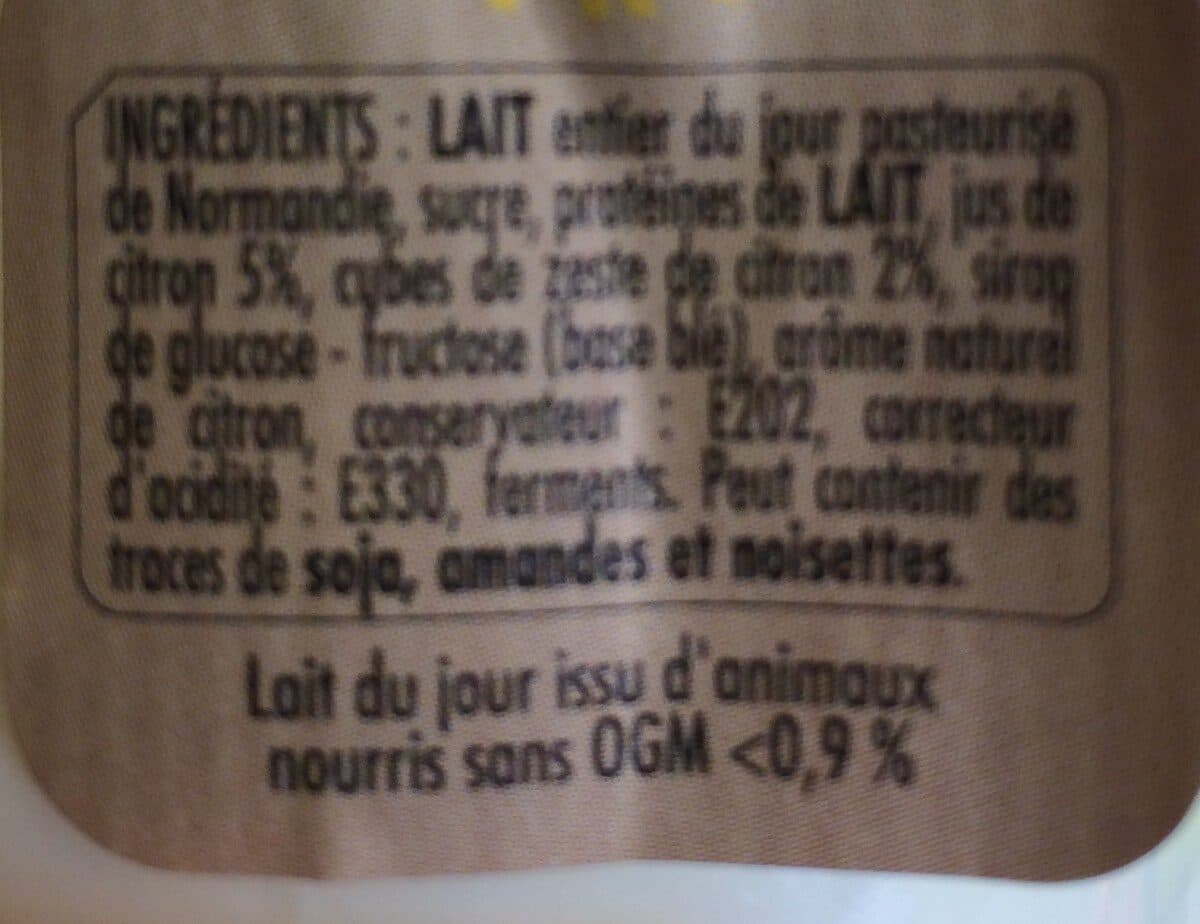 Open Food Facts Yaourt citron packshot