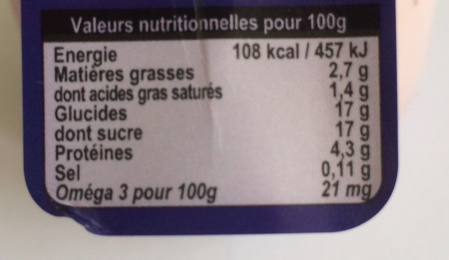 La ferme du manege Yaourt au lait entier, mûre packshot