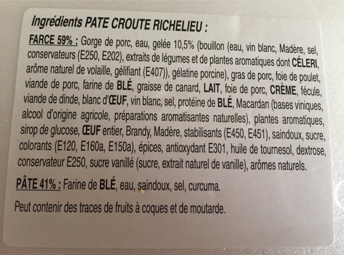 Saveurs Bressanes Pâté en croûte Richelieu 2 tranches packshot