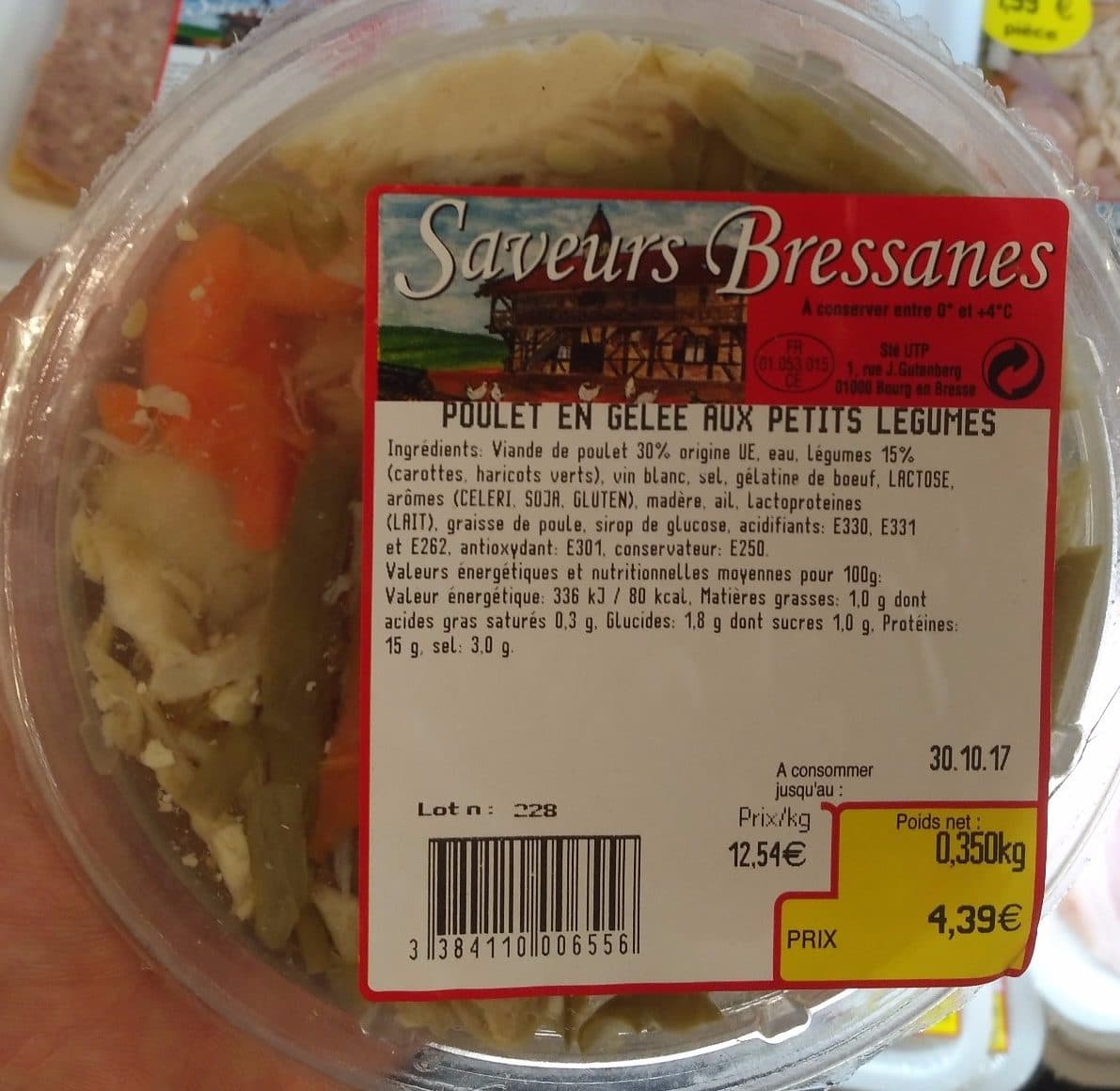 Saveurs Bressanes Poulet en gelee aux petits legumes packshot