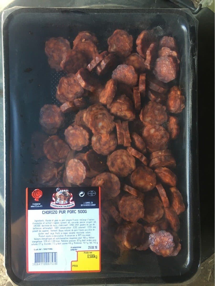 Charcuterie Arrel CHORIZO PUR PORC packshot