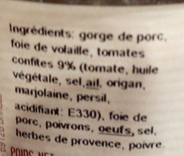 Les Délices de Lyon Terrine aux tomates confites packshot