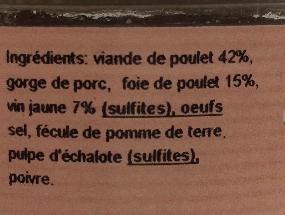 Les Délices de Lyon Terrine de poulet au vin jaune packshot