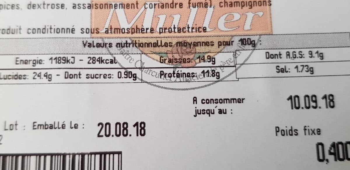Open Food Facts Tourte riesling packshot