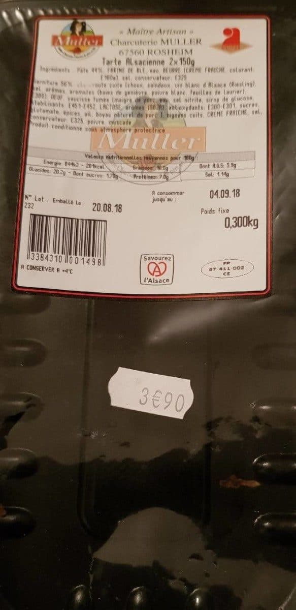 Open Food Facts Tarte Alsacienne packshot