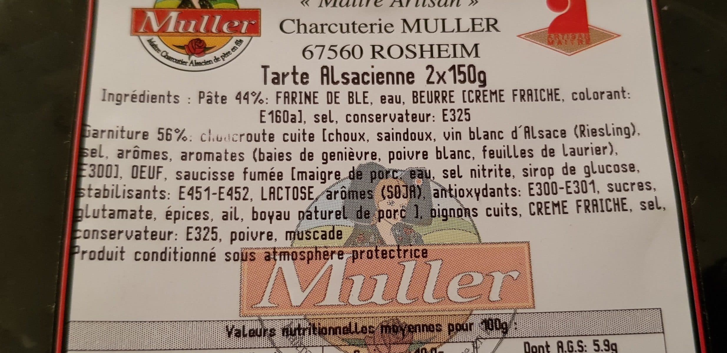 Open Food Facts Tarte Alsacienne packshot