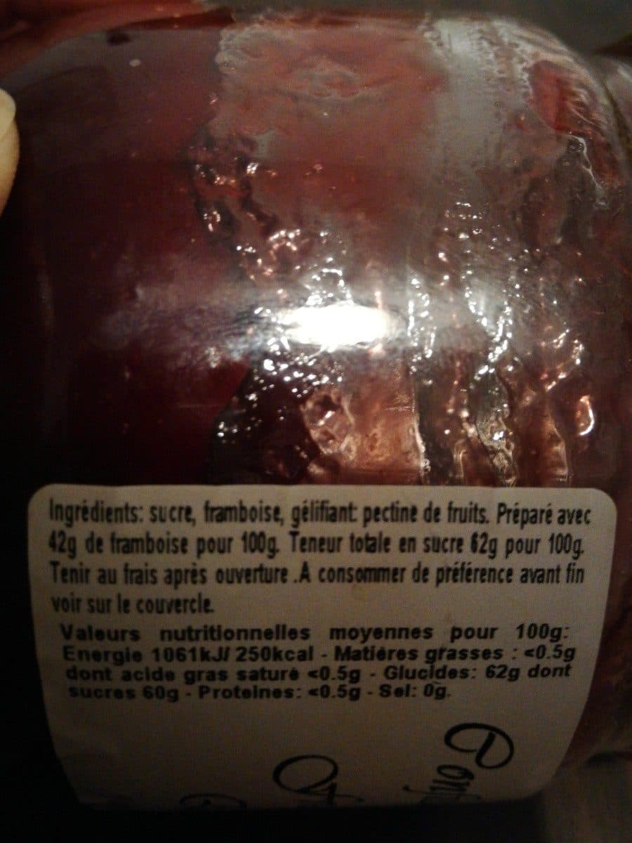 Open Food Facts Confiture de Framboise epépinée packshot