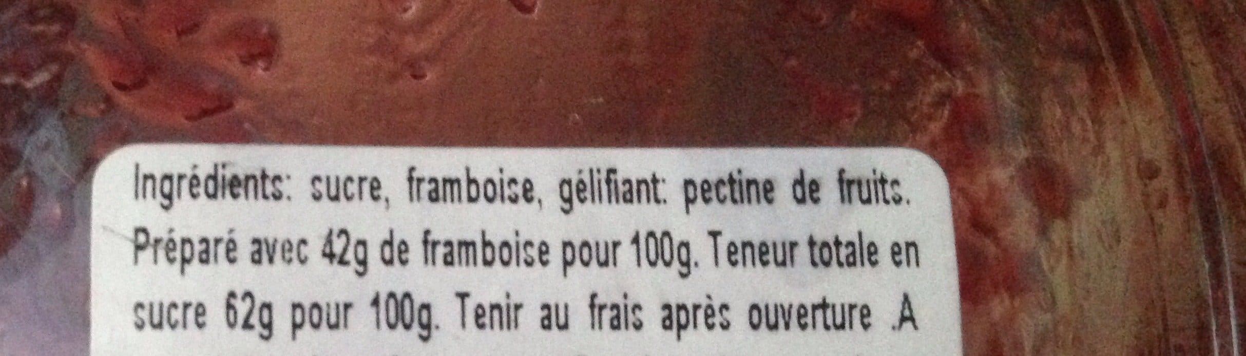 Open Food Facts Confiture de framboise pépins packshot