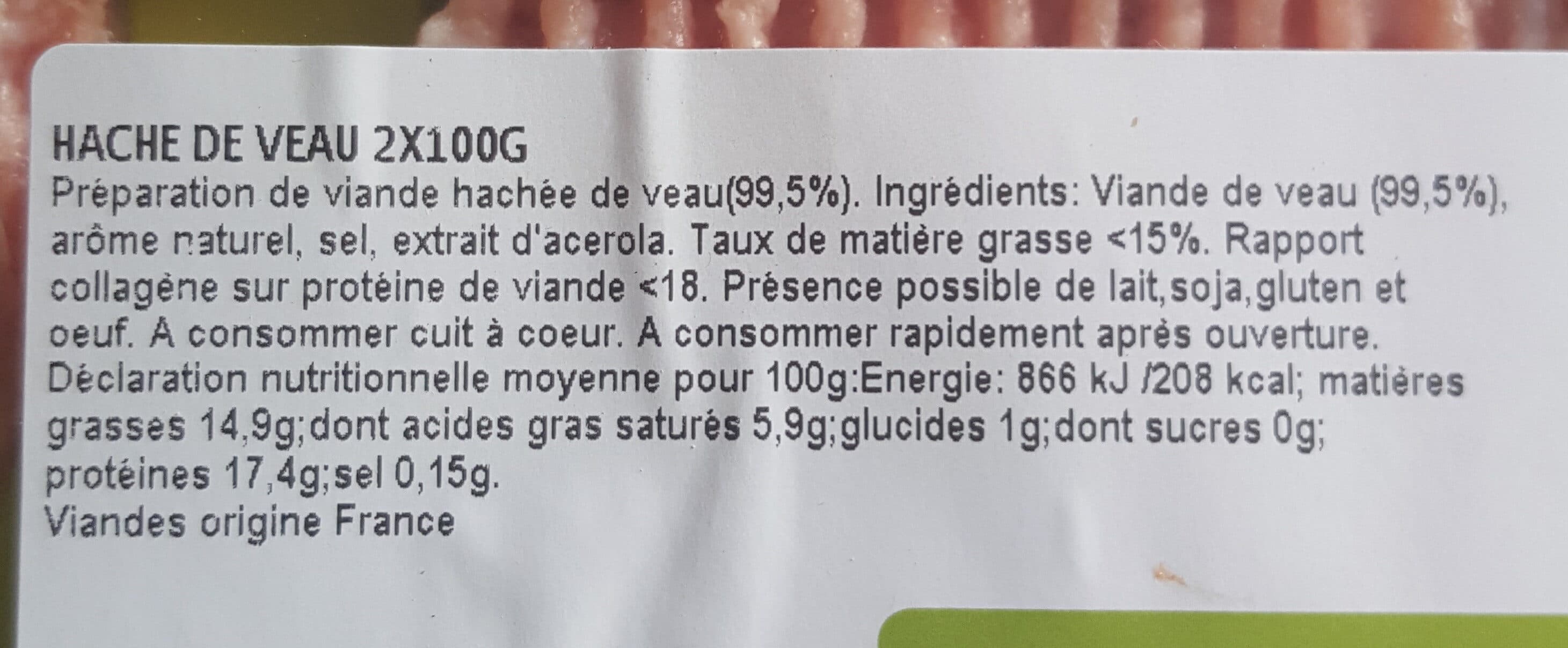 Tendriade Préparation de viande hachée de veau packshot
