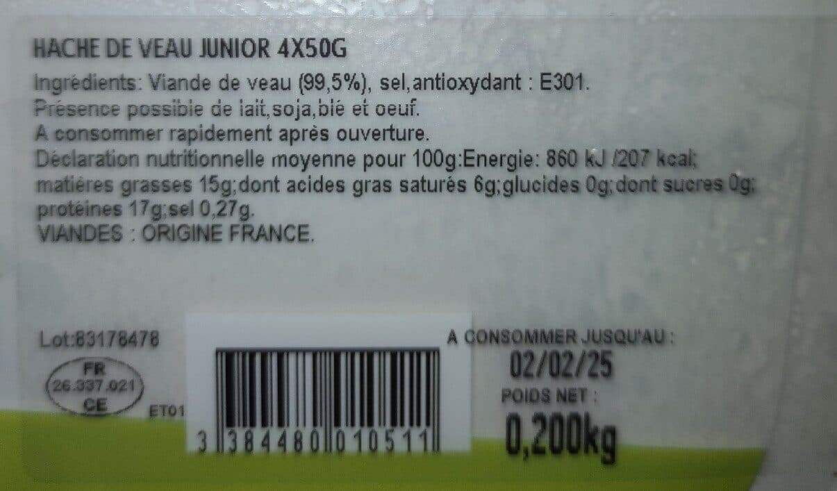 Tendriade Haché de veau junior - Tendriade packshot