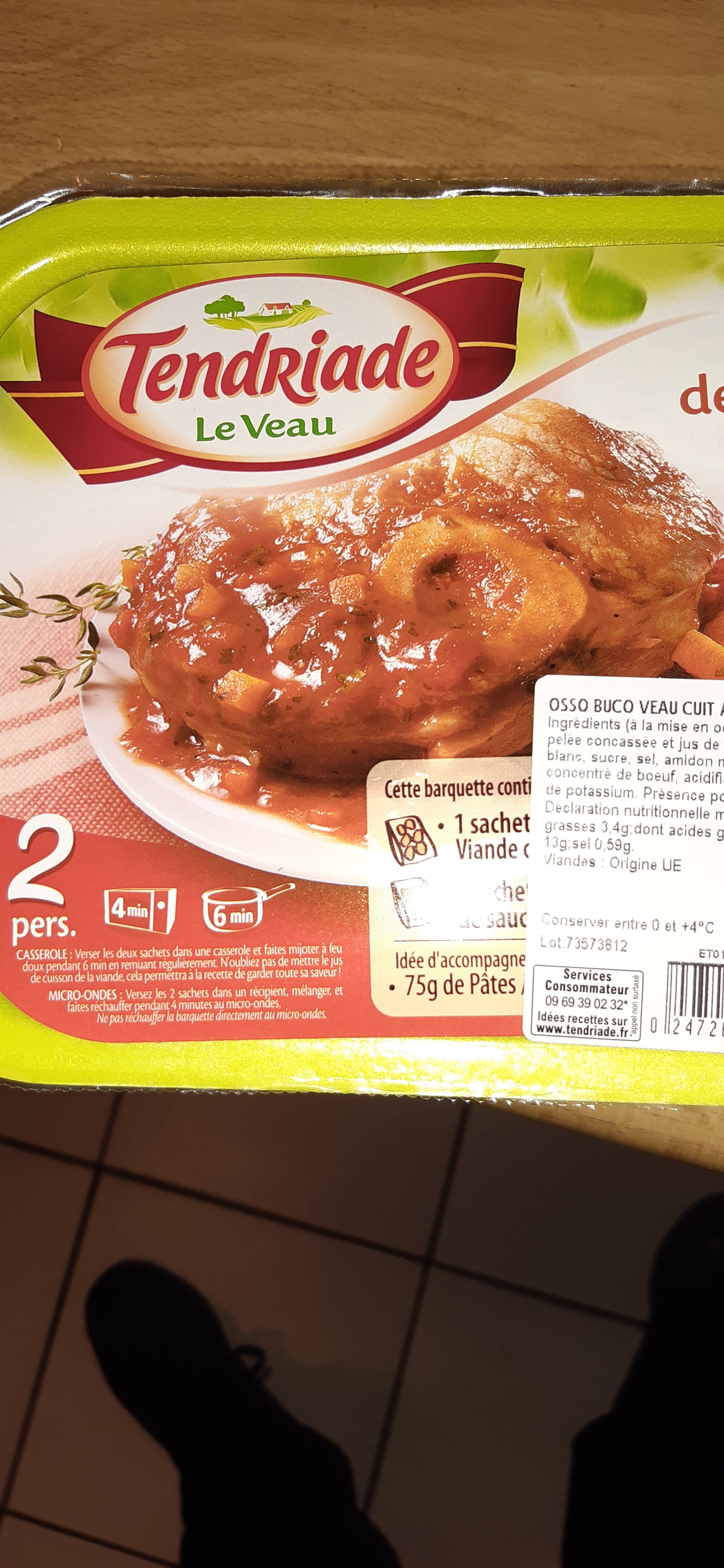 Tendriade Osso buco de veau packshot