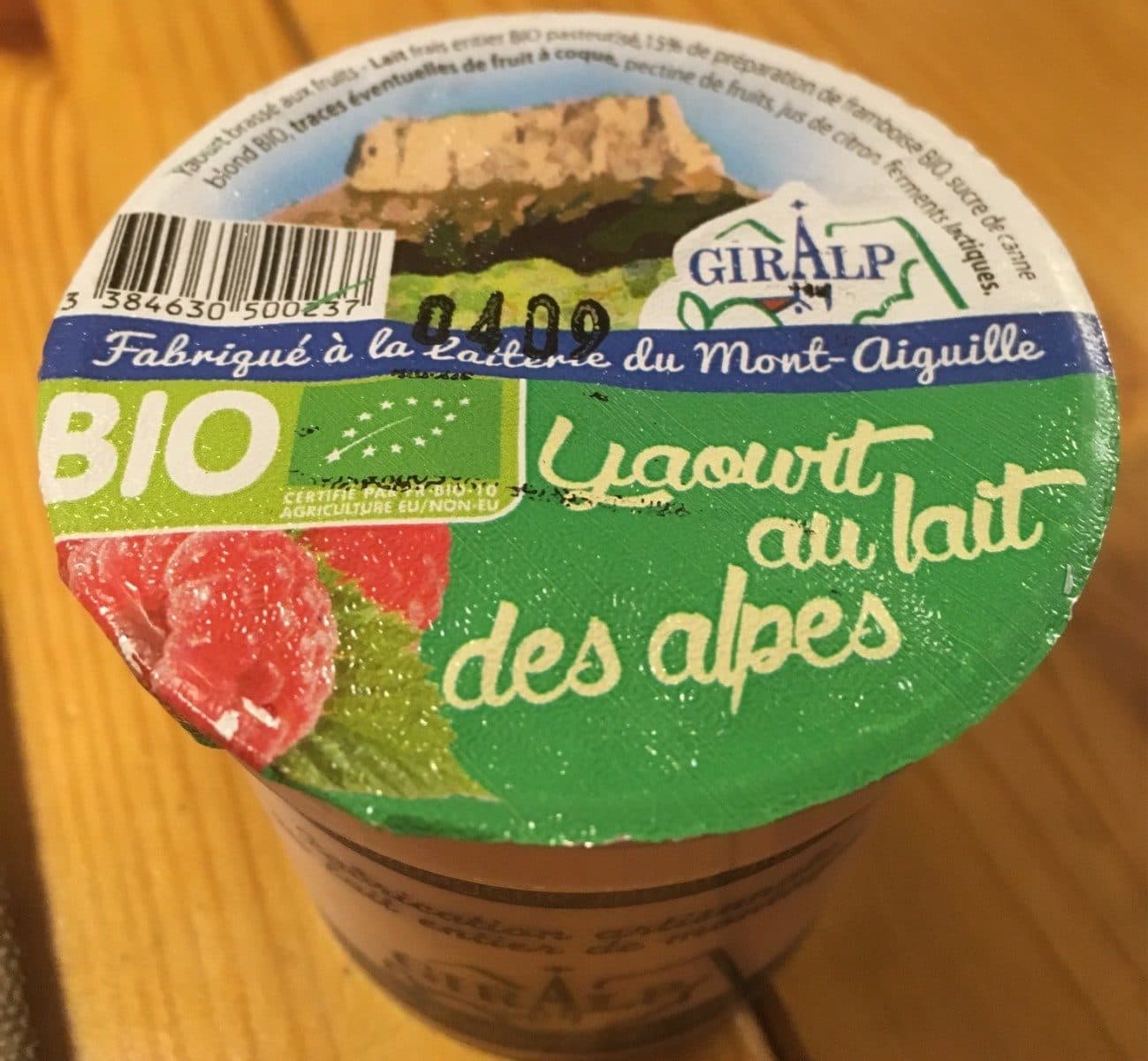 Open Food Facts Yaourt au lait des Alpes Framboise packshot