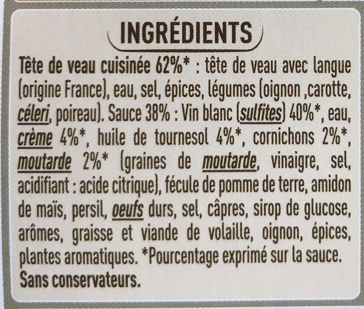 Open Food Facts Tête de veau sauce gribiche packshot