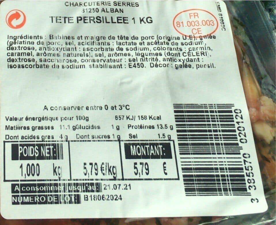 Serres Paté de tete packshot