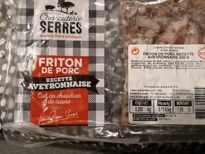 Charcuterie Serres Friton de porc recette aveyronnaise 200g packshot