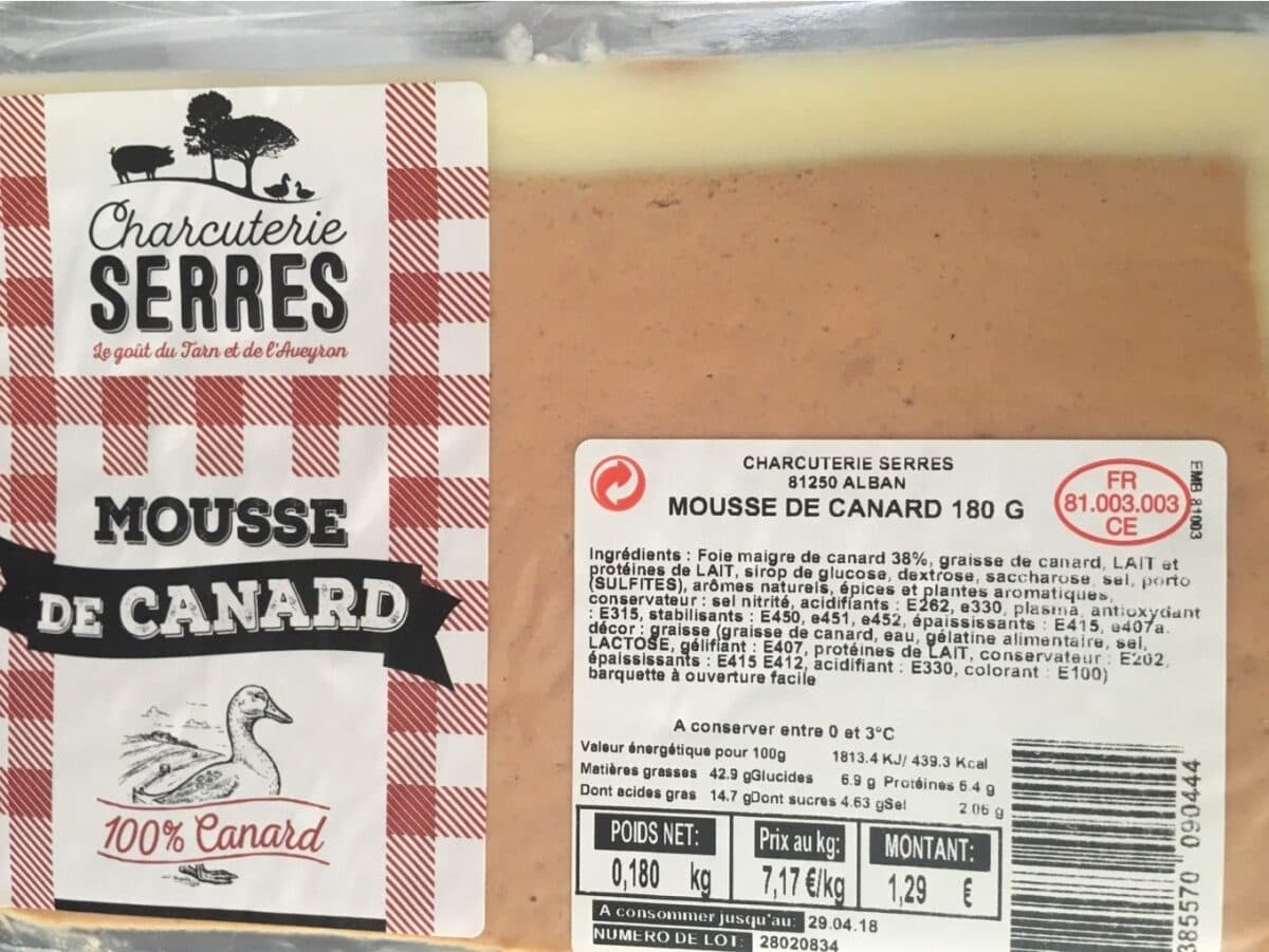 Open Food Facts Mousse de canard packshot