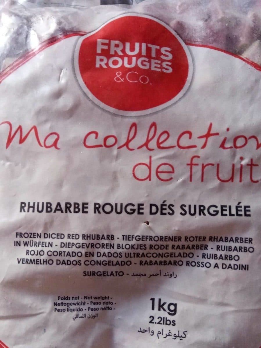 Fruits Rouges & Co. Rhubarbe rouge, dés, surgelée packshot