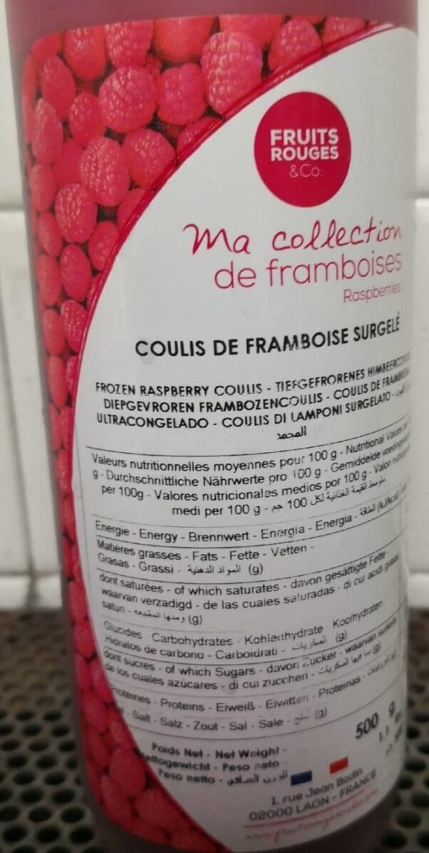 Fruits Rouges & Co Coulis Framboise packshot