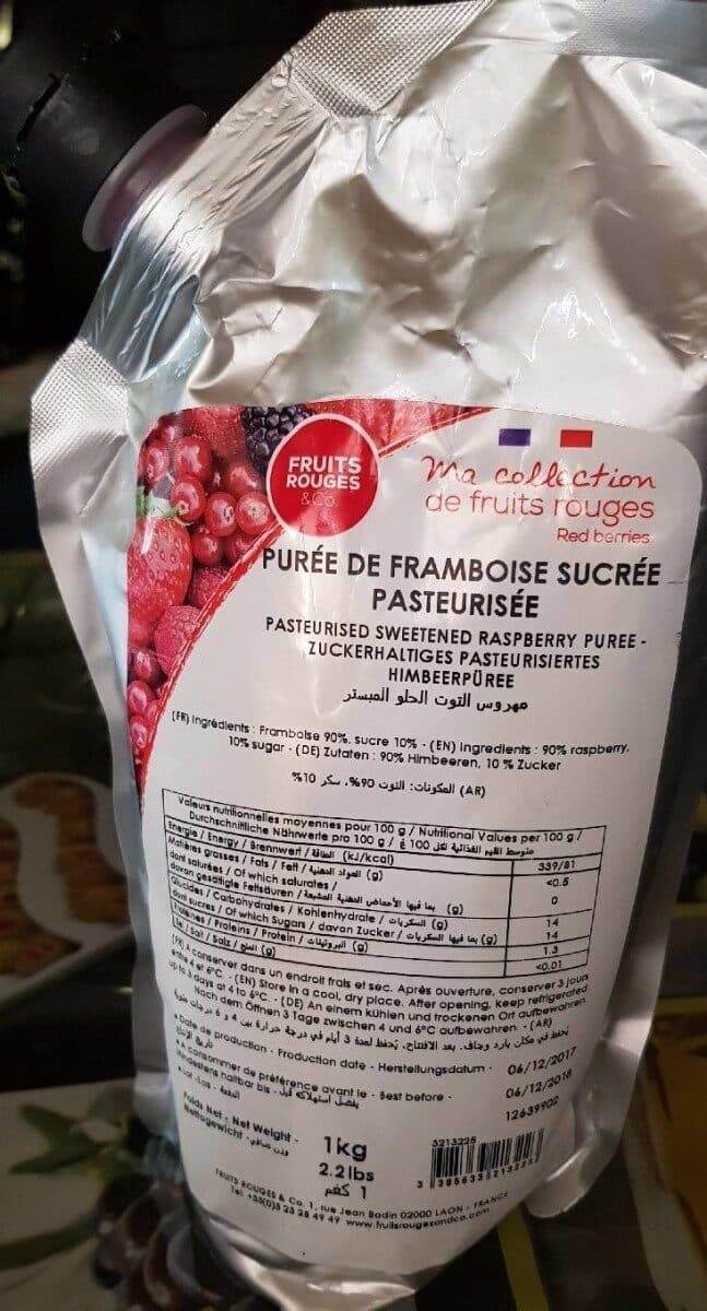 Open Food Facts Purée De Framboise sucrée packshot