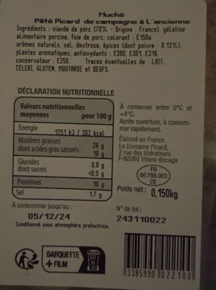 Tresorde Picardie Pâté Picard packshot