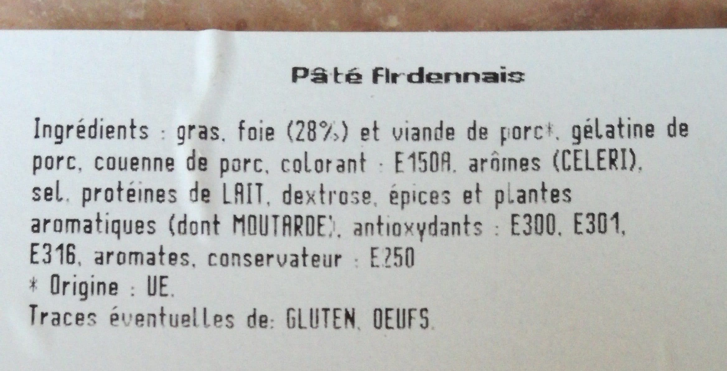 Open Food Facts Pâté ardennais packshot