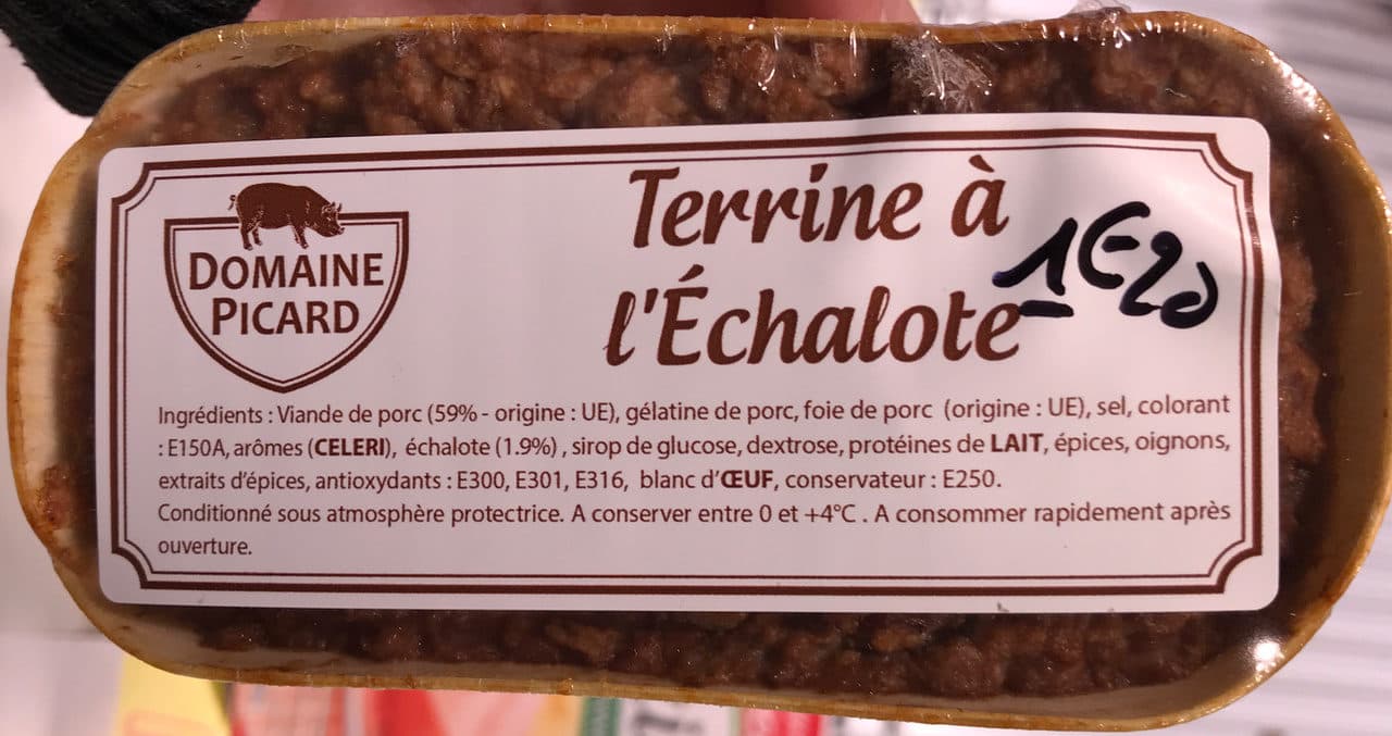 Domaine Picard Terrine à l'Echalote packshot