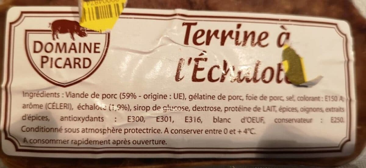 Domaine Picard Terrine à l'Echalote packshot