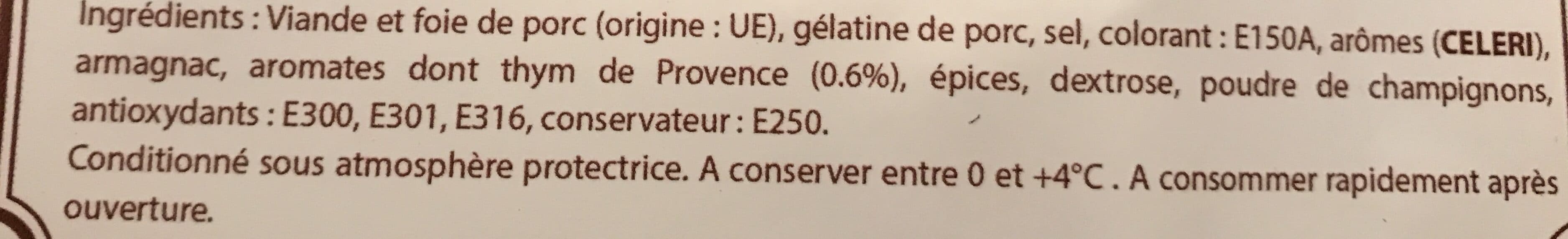 Domaine Picard Terrine au thym de provence packshot